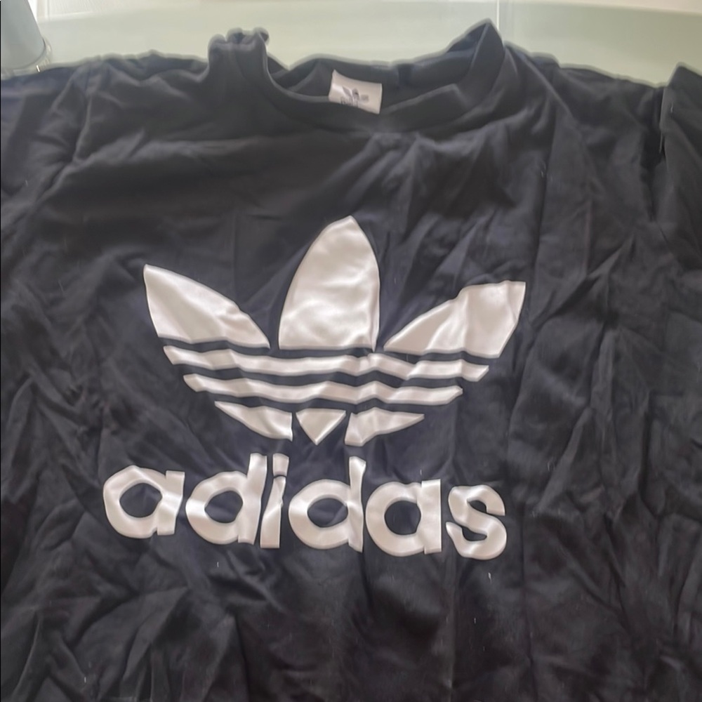 Adidas Black and White Logo T-Shirt